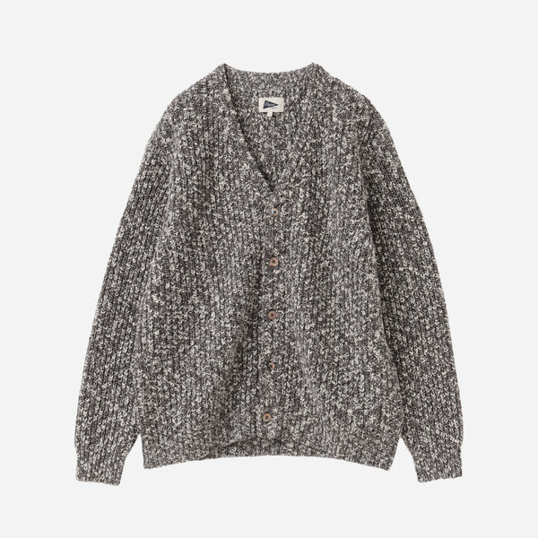 BING SLUB CARDIGAN - BROWN MARL
