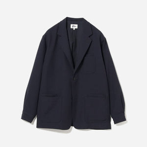Pilgrim Surf + Supply - ITTEN WALKER WOOL JACKET - NAVY -  - Main Front View