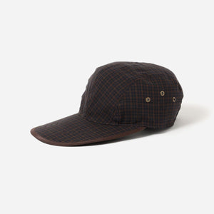 Pilgrim Surf + Supply - PLAID LONG BILL CAP - BROWN -  - Main Front View