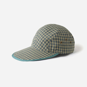 Pilgrim Surf + Supply - PLAID LONG BILL CAP - OLIVE -  - Main Front View