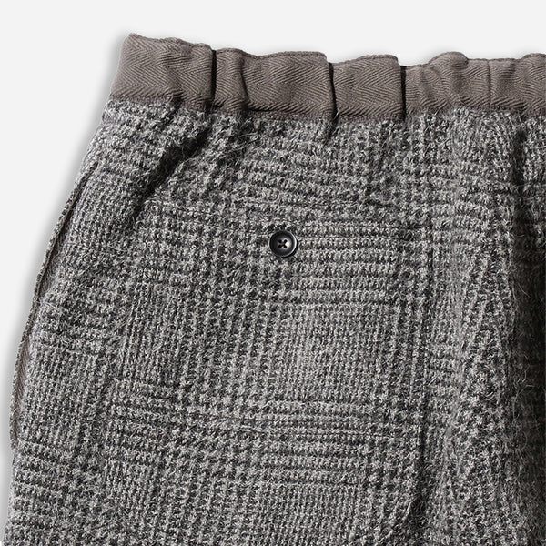 GYM ALPACA WIDE TWEED PANT - GLEN CHECK