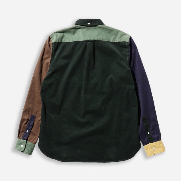 CRAZY PANEL B.D CORDUROY SHIRT - BROWN MULTI