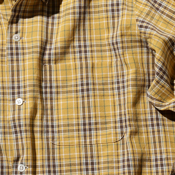 PANAMA PLAID B.D SHIRT - YELLOW