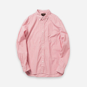 Beams+ - LONDON STRIPE POPLIN SHIRT - RED -  - Main Front View