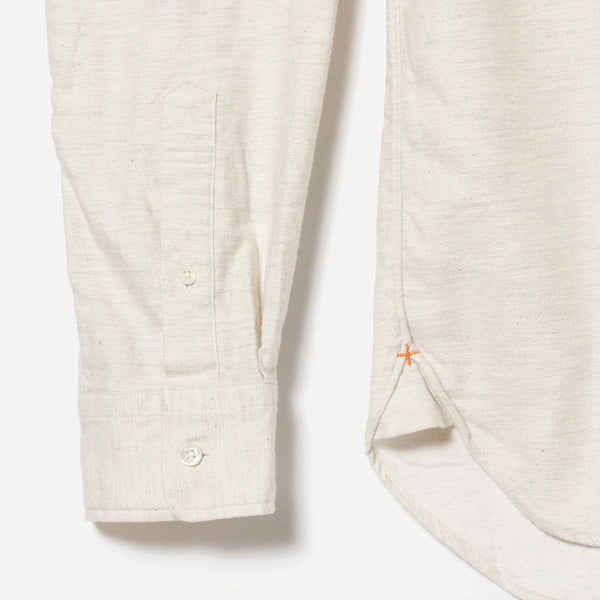 SOLID FLANNEL SHIRT - OFF WHITE