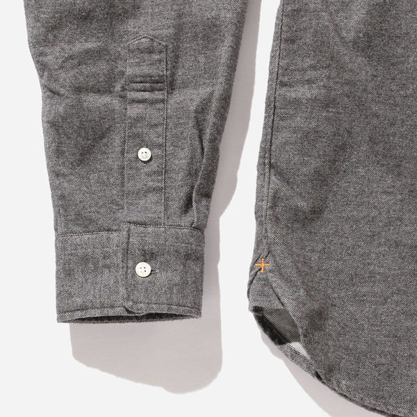 SOLID FLANNEL SHIRT - DARY GREY