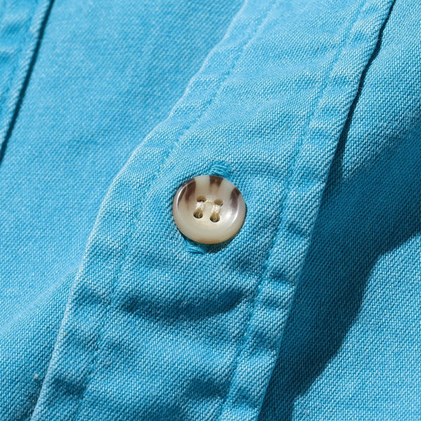 PIGMENT DYED WORK OVERSHIRT - BLUE