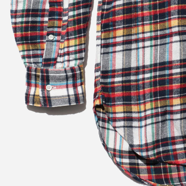 CLASSIC FIT MADE IN JAPAN PLAID FLANNEL SHIRT - WHITE PLAID