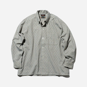 Beams+ - B.D DOBBY PLAID SHIRT - WHITE -  - Main Front View