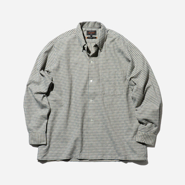 B.D DOBBY PLAID SHIRT - WHITE