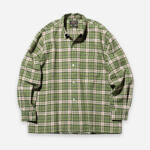 Beams+ - B.D DOBBY PLAID SHIRT - MATCHA -  - Main Front View