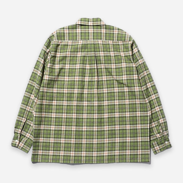 B.D DOBBY PLAID SHIRT - MATCHA