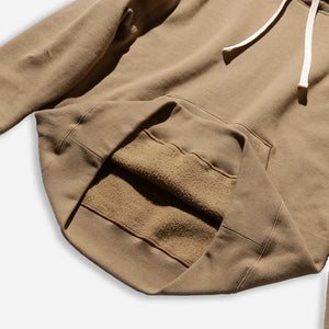 Beams+ - RAISED BACK PULLOVER HOODIE - KHAKI -  - Alternative View 1