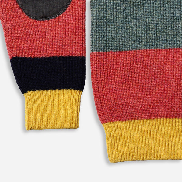 CREW NECK STRIPE SWEATER - MULTI