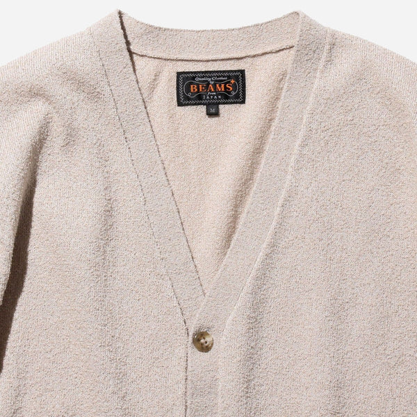 BOUCLE SUMMER CARDIGAN - BEIGE