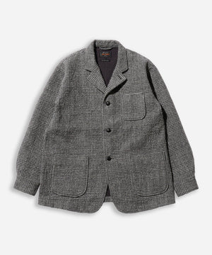 Beams+ - 4B ALPACA TWEED JACKET - GLEN CHECK -  - Main Front View