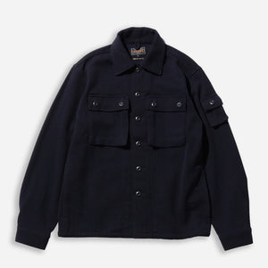 Beams+ - KERSEY WOOL MILITARY SHIRT JACKET - NAVY -  - Main Front View