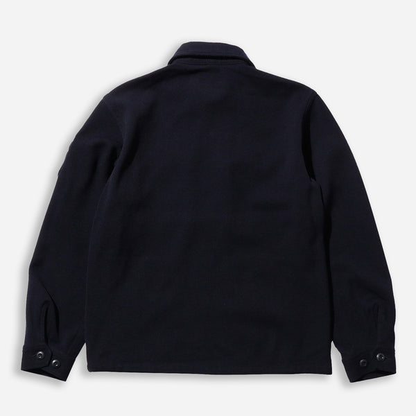 KERSEY WOOL MILITARY SHIRT JACKET - NAVY