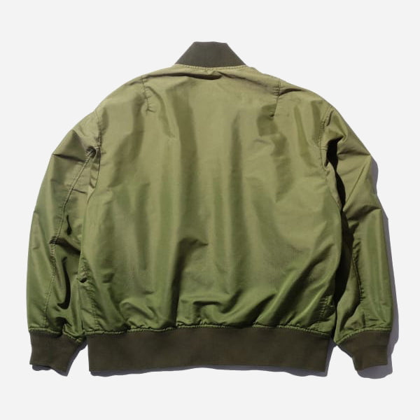 IRIDESCENT MIL FLIGHT JACKET - OLIVE