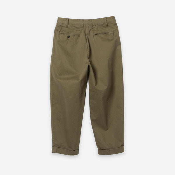 2 PLEAT CLASSIC TWILL CHINO TROUSER - OLIVE