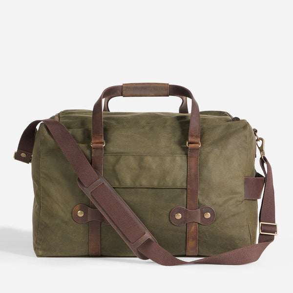 ODYSSEY WAXED CANVAS DUFFLE BAG - OLIVE