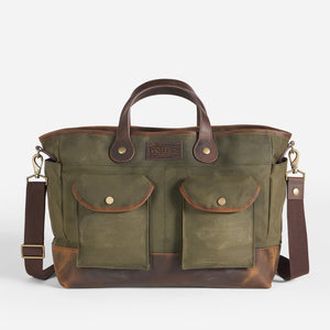 Pendleton - ODYSSEY WAXED CANVAS MESSENGER BAG - OLIVE -  - Main Front View
