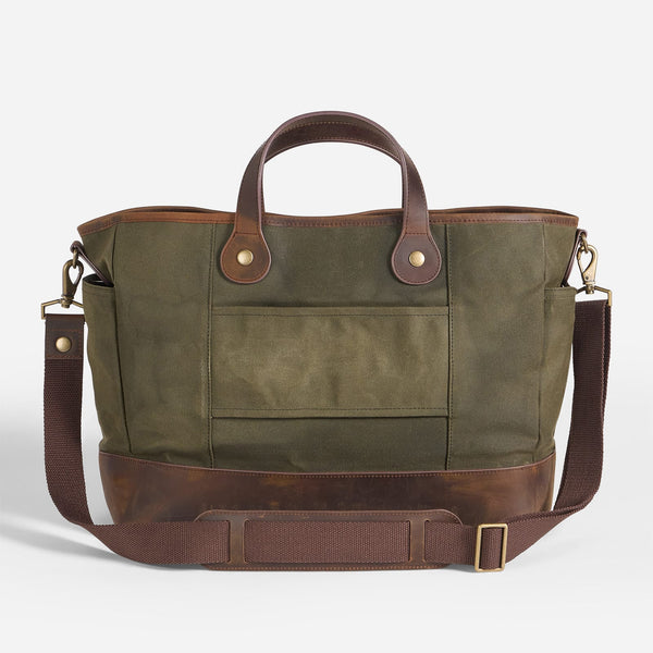 ODYSSEY WAXED CANVAS MESSENGER BAG - OLIVE