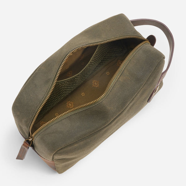 ODYSSEY WAXED CANVAS TRAVEL KIT - OLIVE