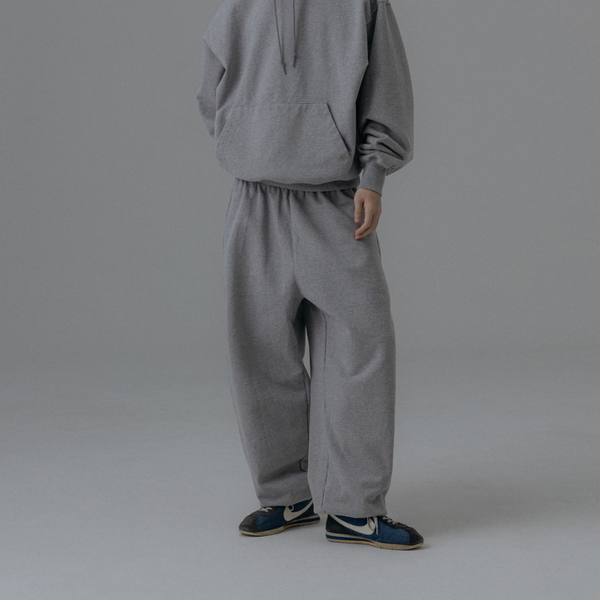Anglan Heavyweight Classic Jogger Pants - Melange Grey