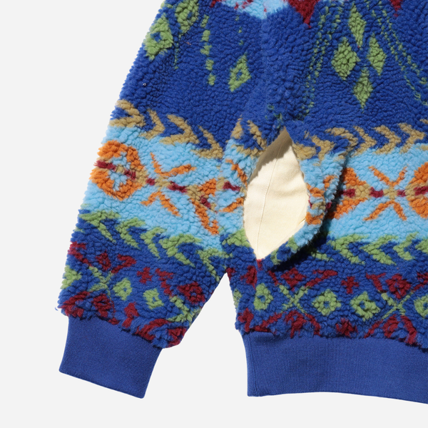 Beams Plus Crew Boa Jacquard - Blue