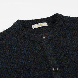 Frizmworks - BRUSHED WOOL ROUND NECK CARDIGAN - BLACK -  - Alternative View 1