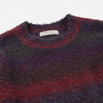 GRADATION BOUCLE KNIT - PURPLE MIX