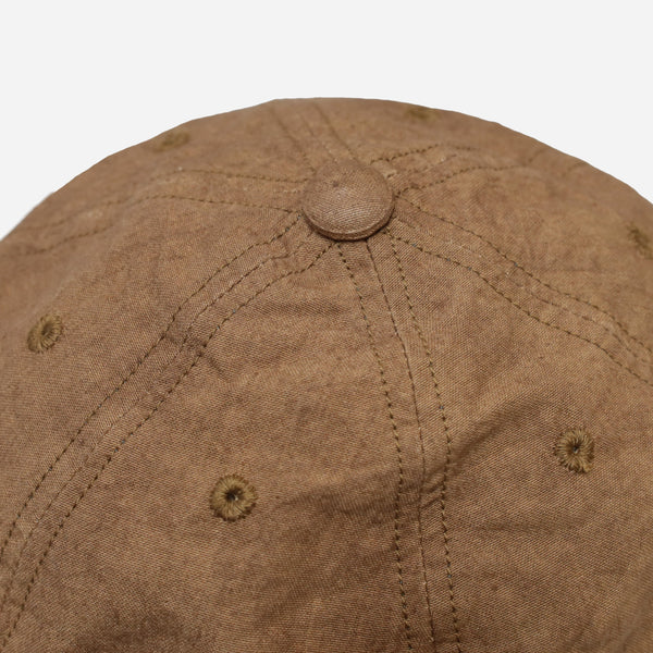 NATURAL DYE WASHI CANVAS CAP - KAKISHIBU BROWN