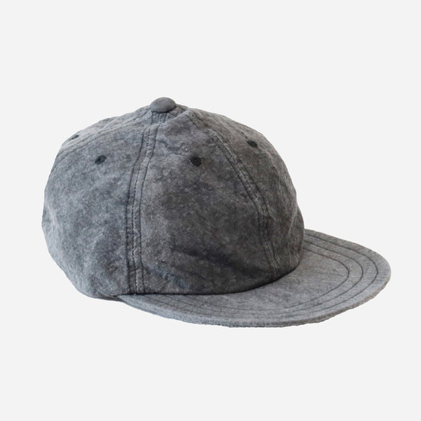 NATURAL DYE WASHI CANVAS CAP - SUMI BLACK