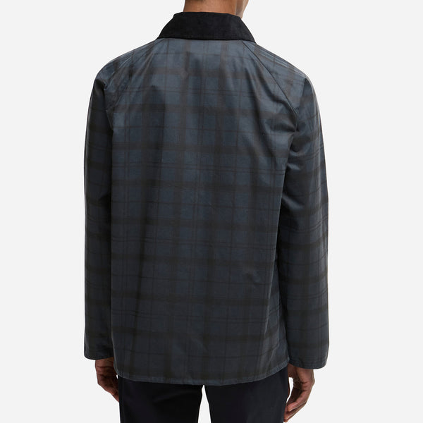 AMBLESIDE WAX TARTAN JACKET - NAVY/BLACK