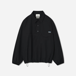Anglan - PERKY BUTTON PULLOVER SWEATER - BLACK -  - Main Front View