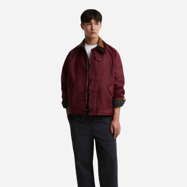 Barbour Transport Wax Jacket - Red