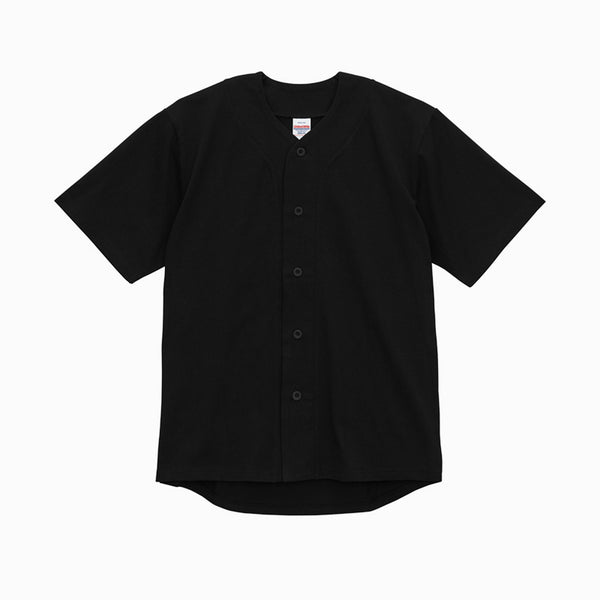 COTTON BASEBALL SHIRT - BLACK
