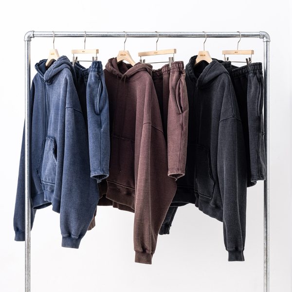 Anglan Heavyweight Washed Hoodie - Black