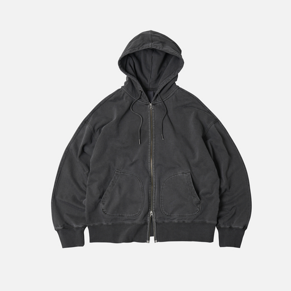 Frizmworks OG Pigment Dyeing Zip Up Hoodie - Charcoal