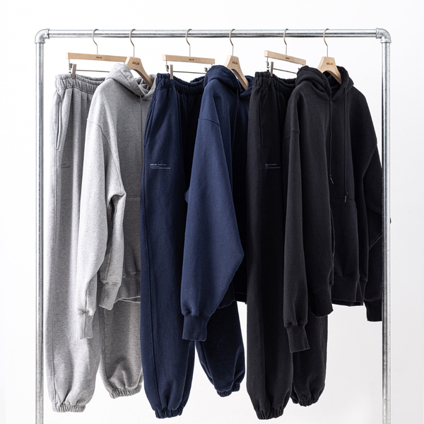 Anglan Heavyweight Classic Jogger Pants - Navy