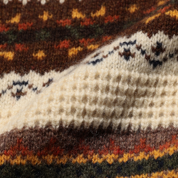 Beams Plus Fair Isle Knit Vest - Beige