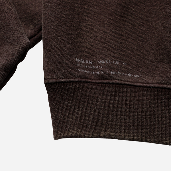 Anglan Heavyweight Washed Hoodie - Brown