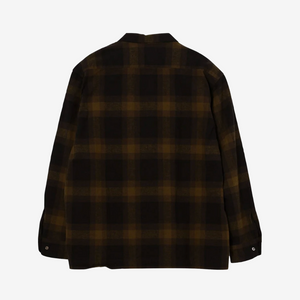 Pilgrim Surf + Supply - VINCENT OMBRE CHECKED SHIRT - MUSTARD/BROWN -  - Alternative View 1