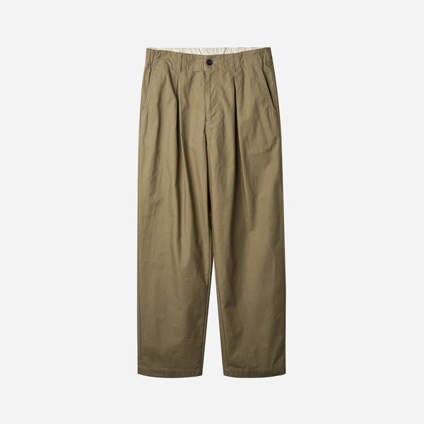 BOX PLEAT RELAXED PANT - KHAKI