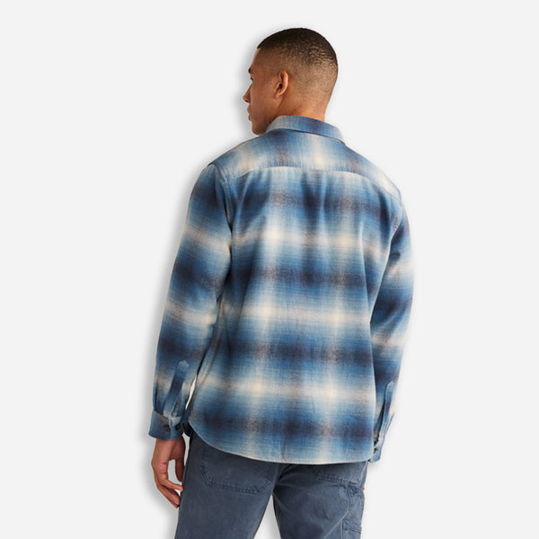 BURNSIDE SHIRT - NAVY/BLUE/GREY PLAID