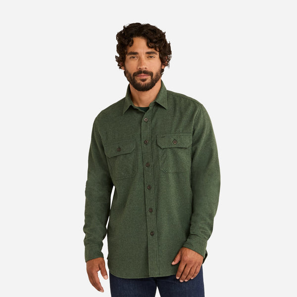 BURNSIDE SHIRT - BLUE HEATHER