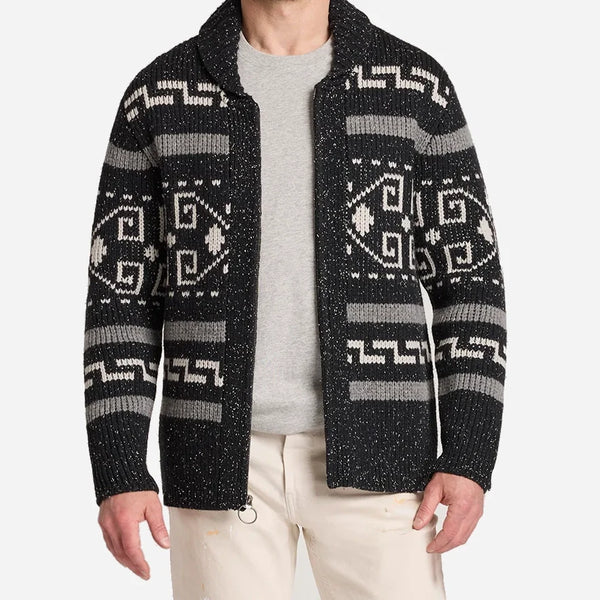 THE ORIGINAL WESTERLEY CARDIGAN - BLACK DONEGAL