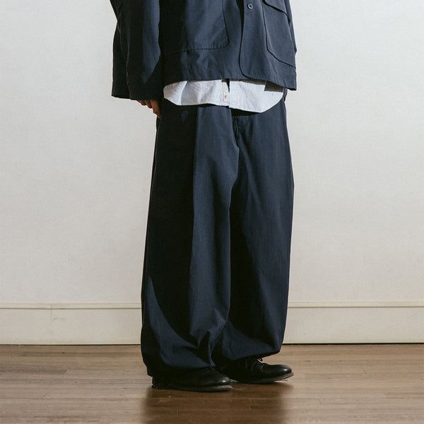 DECENT POCKET DEEP TUCK PANT - NAVY