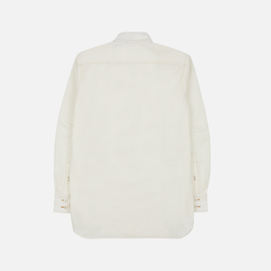 Drakes - MK II CONTRAST STITCH WORK SHIRT - WHITE/ORANGE -  - Alternative View 1